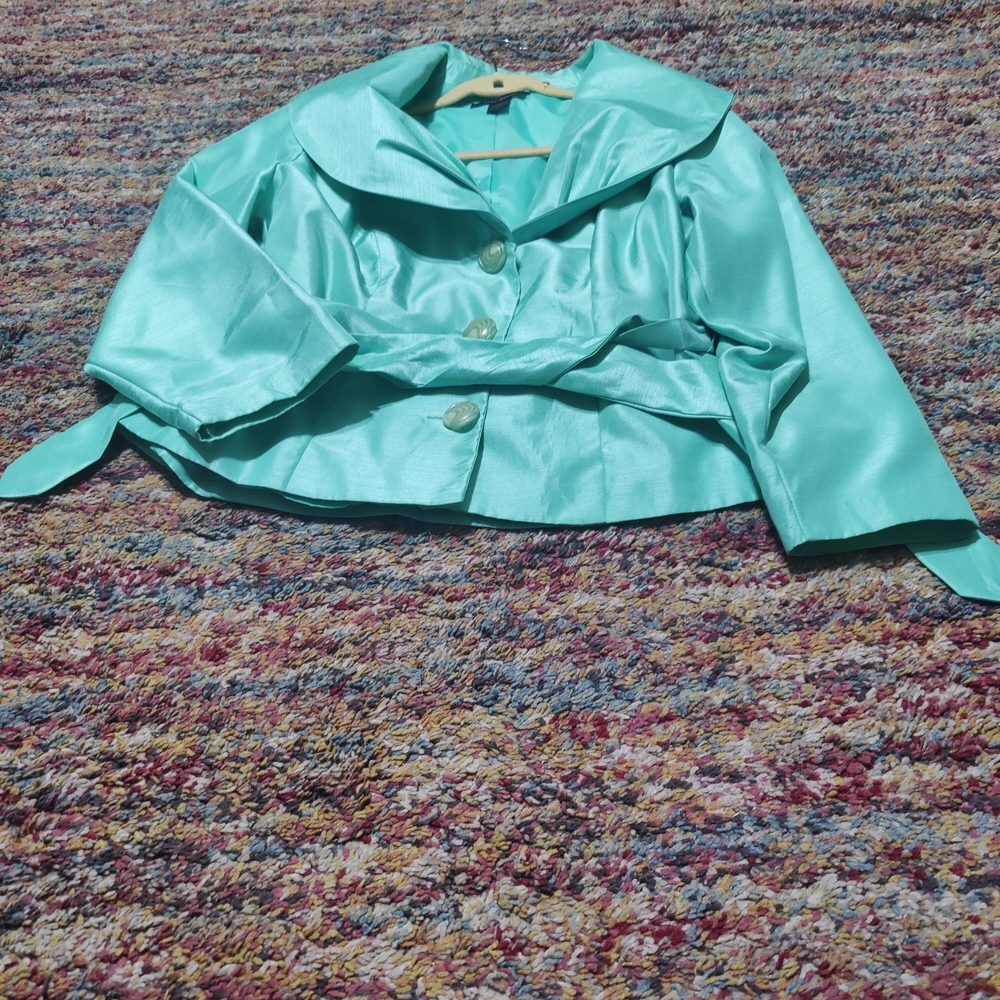 Ashley Stewart Turquoise Jacket